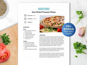 Recipe Template, Printable Recipe Page, Editable Recipe Book, Apple Pages, Google Docs, MS Word, Canva Recipe Template, Cookbook Page - Etsy