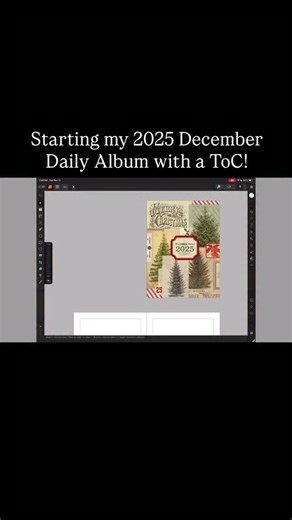 Pixels to Pages on Instagram: "Starting my 2025 December Daily album with a Table of Contents is a fun way to see the whole month at a glance! #decemberdaily #appscrapping #digitalscrapbooking #craftthestory"