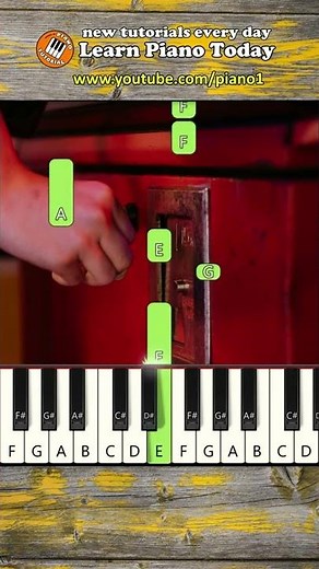 Arcade Duncan Laurence piano tutorial EASY ONE HAND #shorts