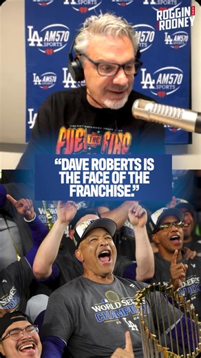 Roggin and Rodney on Dave Roberts on being named Baseball America’s manager of the year: “He’s the face of the franchise.” ⚾️ . Listen in now here on @am570lasports on the free @iheartradio app! #dodgers #losangeles | AM 570 L.A. Sports