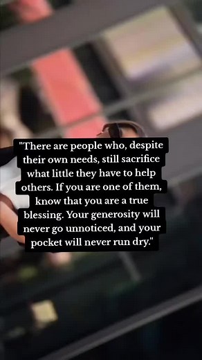 The Impact of Selfless Generosity on Others