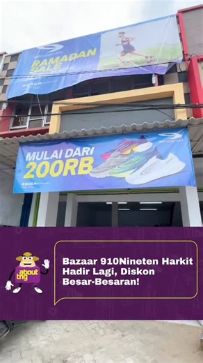 About Tangerang on Instagram: "Siap-siap kalap tapi tetap hemat! 😆👟 Bazaar @910shoes Karawaci Harkit lagi ada DISKON SAMPAI 50% khusus di bazaar ini! 🔥 Pilihan sepatunya lengkap banget, mulai dari road running buat yang rutin latihan 🏃‍♂️, trail running buat yang suka tantangan ⛰️, sportstyle buat daily outfit 😎, sampai back to school juga ada 🎒✨ Model seperti HAZE PRO, YUKA ACE dan YUZA SPEEDGOTH bisa kamu temuin di sini. Produk reguler juga dapet diskon 20% untuk banyak pilihan modelnya 