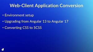 Web Client Application Conversion - Angular 13 to Angular 17