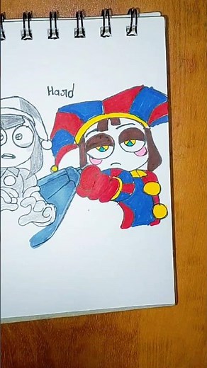 How to draw Pomni from easy to hard#drawing #theamazingdigitalcircus #tutorial #fyp