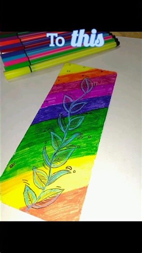 DIY Rainbow Bookmark Art 🌈✨Easy Rainbow Art Idea for Beginners