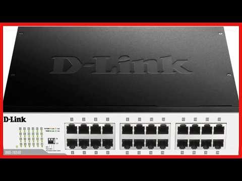 D-Link Ethernet Switch, 24 Port Gigabit Unmanaged Fanless Network Hub Desktop or Rack Mountable