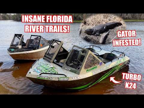 Our Turbo K-Swapped Mini Jet Boat Takes On INSANE Florida River Trails!