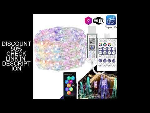 WS2812 color Christmas garland light string WS2812B Addressable LED festival lights Smart WIFI/BT Re