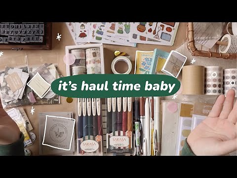 stationery pal haul // journalling supplies unboxing + testing out viewers pen recommendations!
