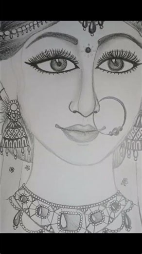 Indian bride drawing idea #art #sketch #workingartist