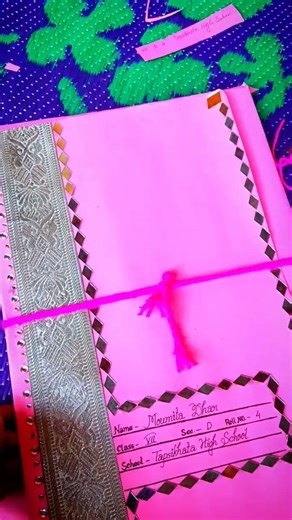 School Project File Decoration😍Easy Craft ✨ #ytshorts #shorts #papercraft #artandcraft #diy