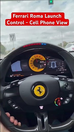 Ferrari Roma Launch Control Activation + Launch - From the Cell Phone View