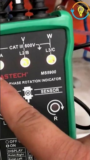 Phase sequence meter rotation testing