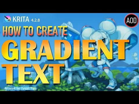 How to create Gradient Text in Krita - Gradient Text Tutorial / Guide - Krita (Version 4.2.8)