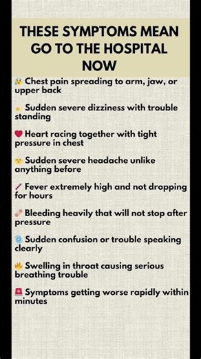 9 Emergency Symptoms That Mean Go to the Hospital Immediately #signsandsymptoms #askthedoctors