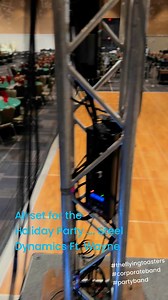 Holiday party set up for Steel Dynamics #theflyingtoasters #corporateevents #corporateband | The Flying Toasters