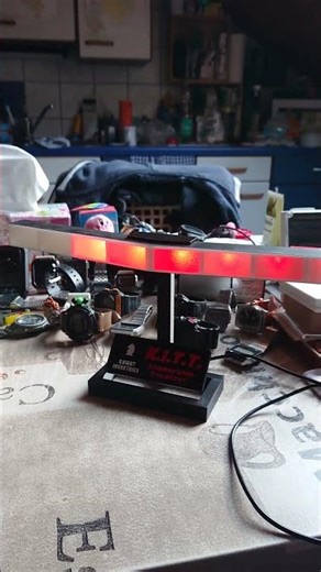I built a scanner from the TV show Knight Rider, 3D printed, Arduino driving 8 neopixels.