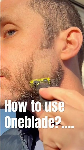 How to shave using OneBlade beard shaver trimmer 👆LINK 👆