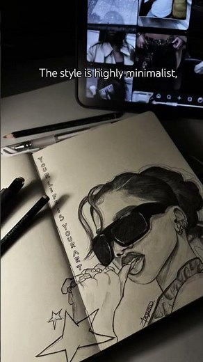 continuous line drawing, is the technique 😎😎 #shorts