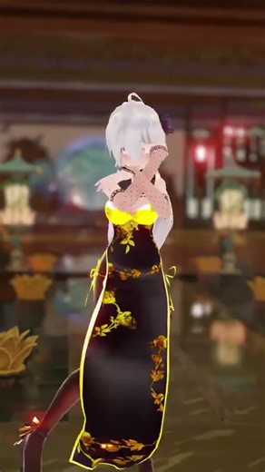 HAKU in 《横竖撇点折》 – Ink & Silk Seduction 🖌️🖤 | Chinese Vocaloid MMD