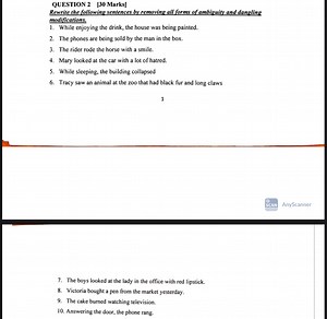 QUESTION 2 [30 Marks]Rewrite the following sentences by removi... | Filo