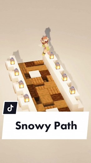 Snowy Path Design in Minecraft