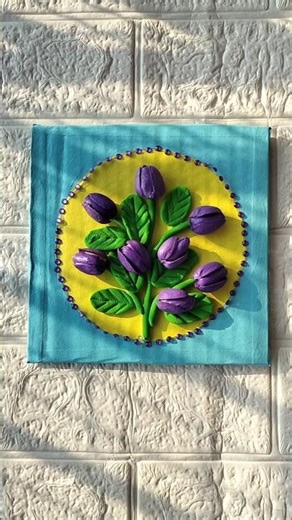 DIY 3D Tulip 🌷🌷 Painting from Pista Shell #shorts #youtubeshorts #artandcraft #diy