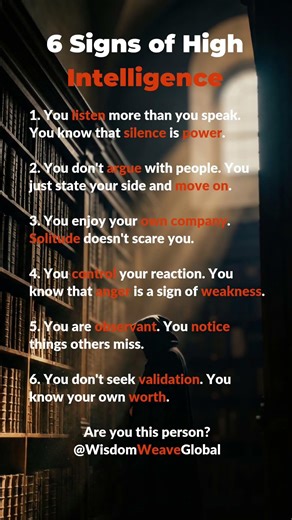 6 Psychology Signs You Have High Intelligence