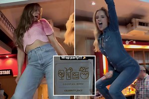 Inside the Celeb Juice's wild after party without Emily Atack as Laura Whitmore twerks on bar with pop star Becky Hill