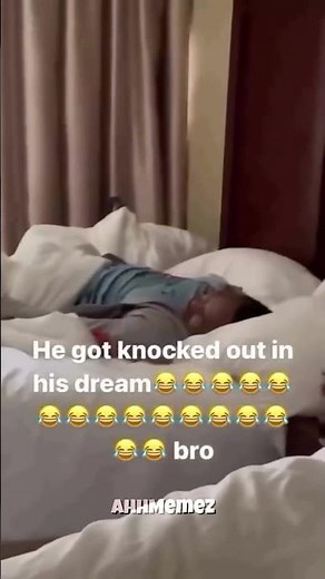 He got knocked out in his own dream 😳#shorts