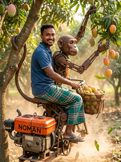 Monkey Machine for Mango Picking Adventure