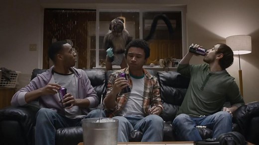 Super Bowl Ad: With Mountain Dew, A Puppy, Monkey and Baby Collide