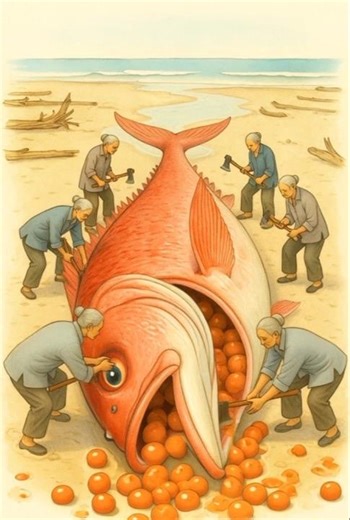 Unbelievable! Giant Red Fish Found on Beach | Fishermen Shocked by Its Size