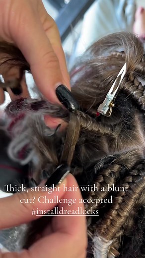 Installing Synthetic Dreads on Thick, Straight Hair