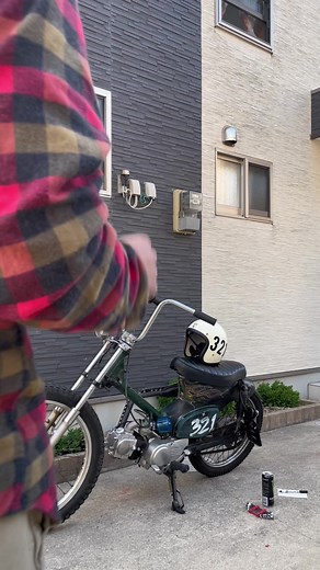 シーシーバー設計どんな形にすっかな#スーパーカブ #4miniカスタム #fypシ #06