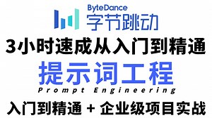 【提示词工程】从零开始到精通！3小时掌握Prompt Engineering核心技巧！全程干货，小白也能轻松学会！！大模型|LLM