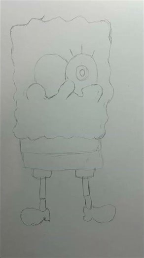 Drawing SpongeBob with Color Pencils ✏️🧽 | Ice Spice Sound 🔥 #Shorts #shortvideo #spongebob