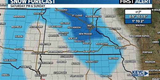 UPDATE: Light snow on track for this weekend