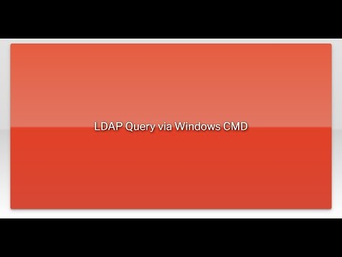 LDAP Query via Windows CMD