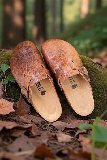 Handmade Leather Clogs – Unisex Cork Sole Slippers - Etsy
