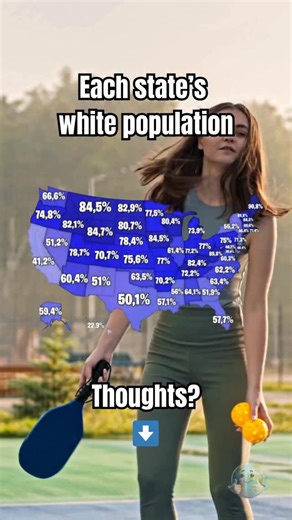 🗺️ Each State’s White Population (%) Demographics aren’t evenly spread—some states are over 80%, others sit near 50%. Migration, birth rates, and immigration reshape this map every decade. 💬 What patterns do you notice—region, urban vs. rural, or something else? 👀 How do you think this has changed since 1990? 👉 Follow for more maps that make you think. #USMaps #Demographics #PopulationTrends #GeographyNerd #SocialStudiesTeacher #Census #DataViz | Mike Layne
