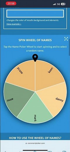 Best Online Wheel Spinner App 🎉🎡 #commentpicker #wheelofnames
