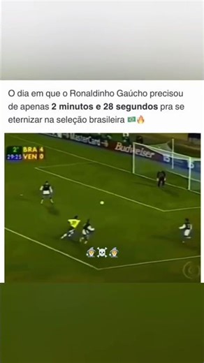 A ESTREIA DE RONALDINHO PELA SELEÇÃO BRASILEIRA