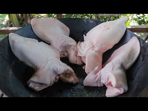 Cooking Pig Ears Recipe | Braised Tasty Pig Ears Eating Delicious