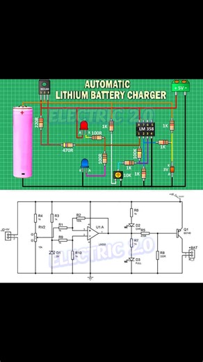 How to Make Automatic Lithium Battery Charger | Schematic #Automatic #Lithium #Battery #Charger #Schematic | Electric 2.0