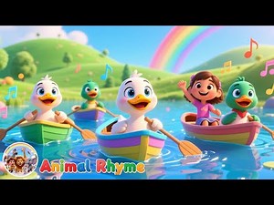 Ducks Row Row Row Action Song | Bella and Colors Rhyme for Kids