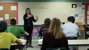 Teacher Giving Classroom Lesson Stock Footage SBV-300203741 - Storyblocks