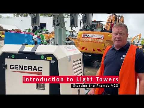 Generac V20 Light Tower: How to start, operate and shut down