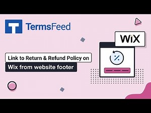 Link to Return & Refund Policy on Wix from website footer