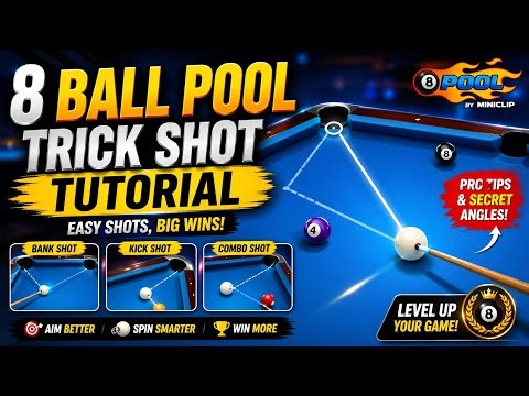 🔥8Ball Pool Amazing Trick Shots Tutorial 🔥 Easy Win Guid